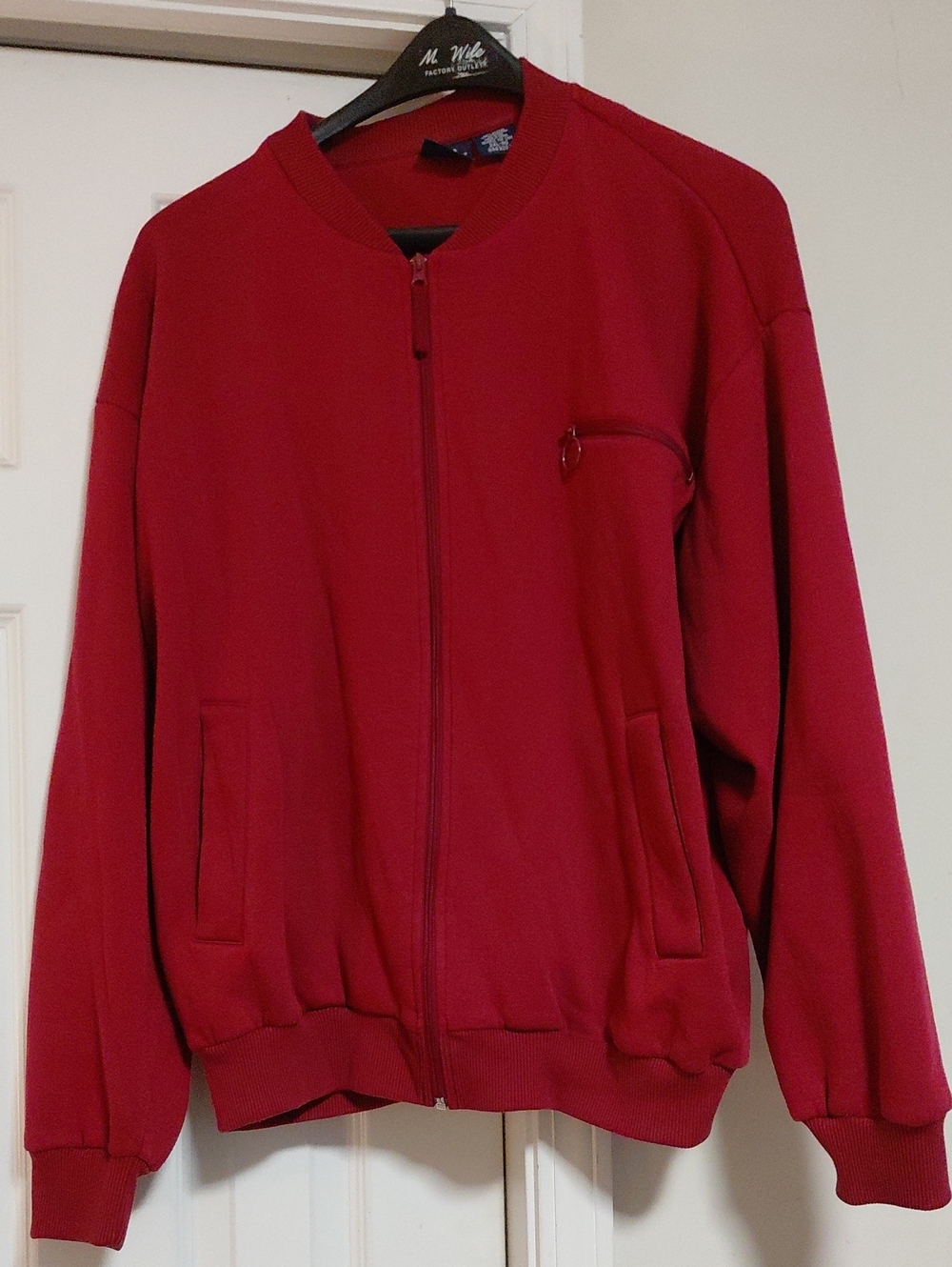 Women’s Red Zip-Front Bomber Jacket - Unbranded